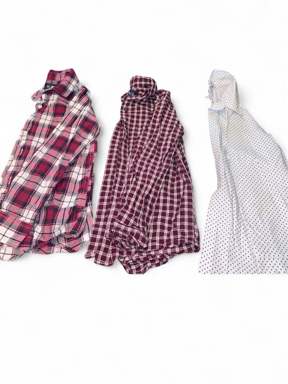 The Children's Place Boys Long Sleeve Button-Down Shirts Assorted Lot of 3